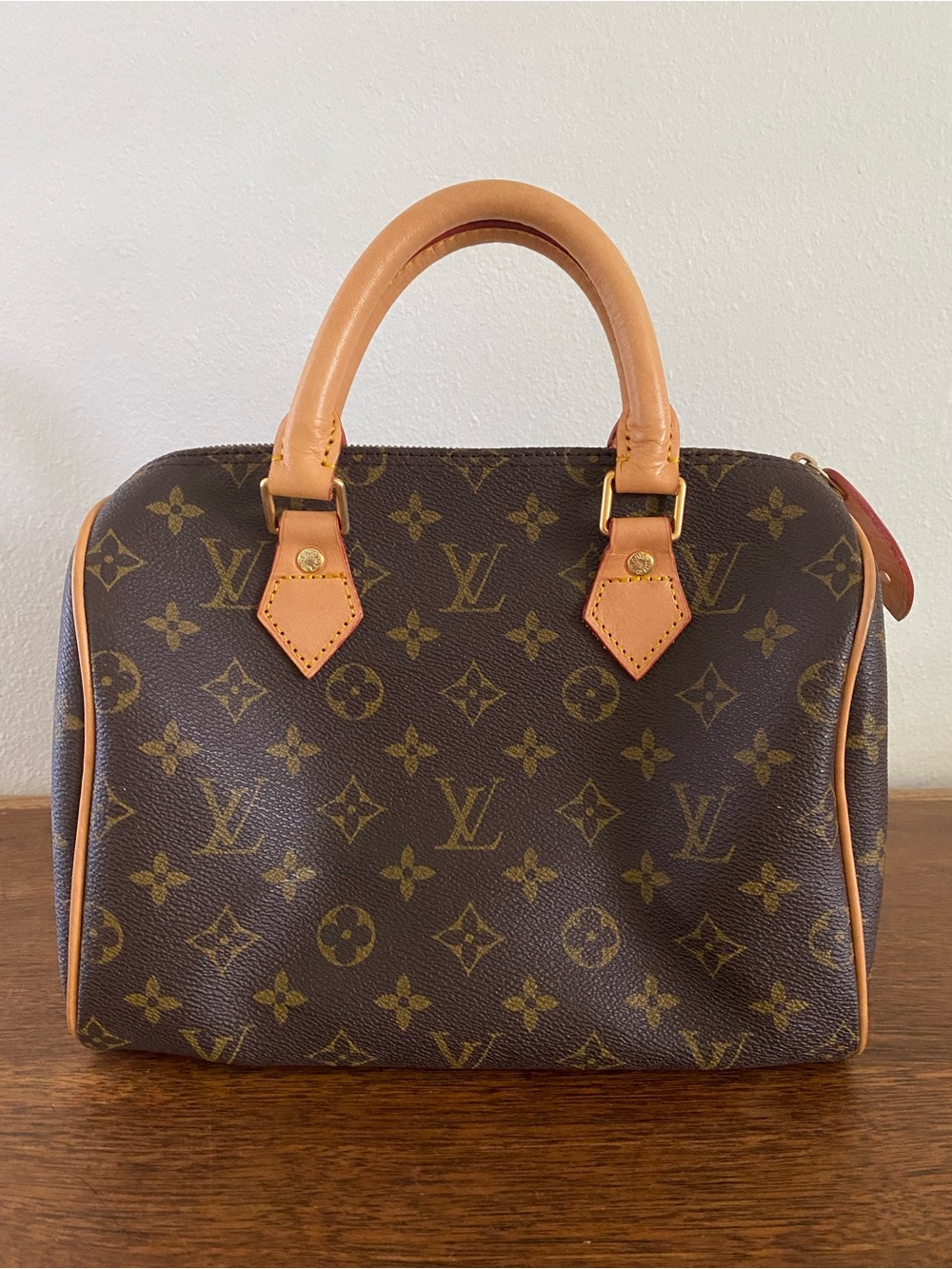 Louis Vuitton Monogram Satchel in Brown & Tan Leather